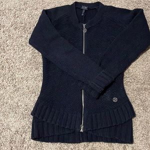 Armani jeans zip up knit sweater
